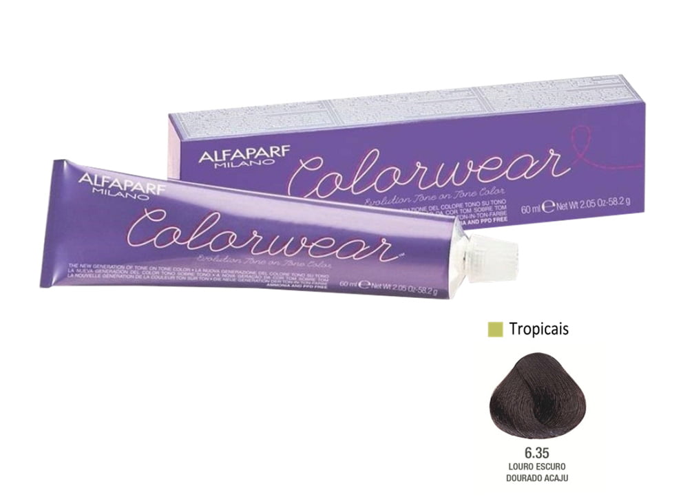 Alfaparf Color Wear 6.35 Louro Escuro Dourado Acaju - Tonalizante 60ml