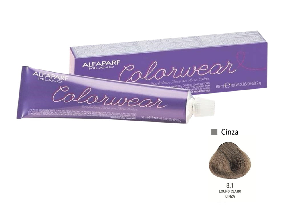 Alfaparf Color Wear 8.1 Louro Claro Cinza - Tonalizante 60ml