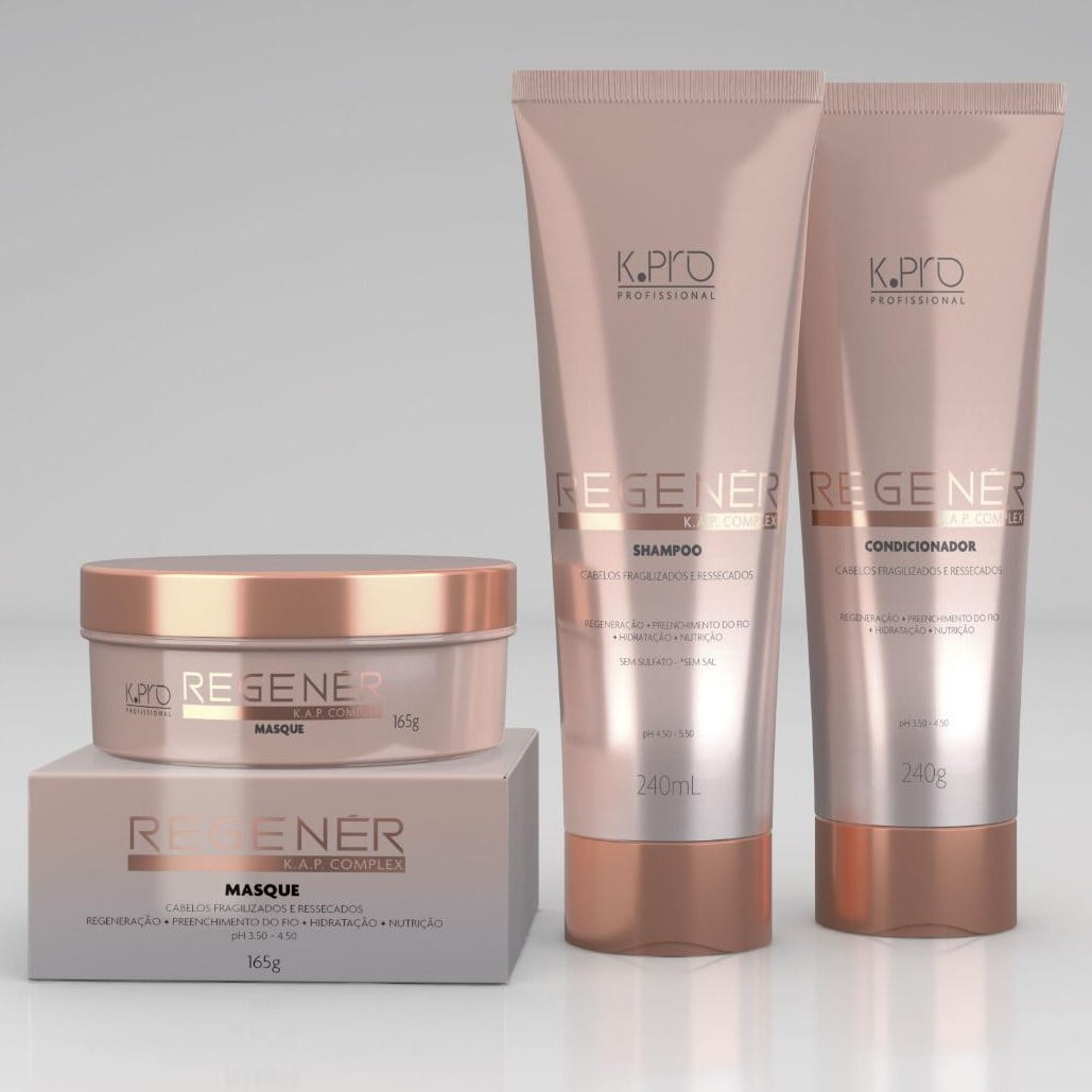 Kit K.Pro Regenér Home Care Trio - Shampoo + Condicionador + Máscara