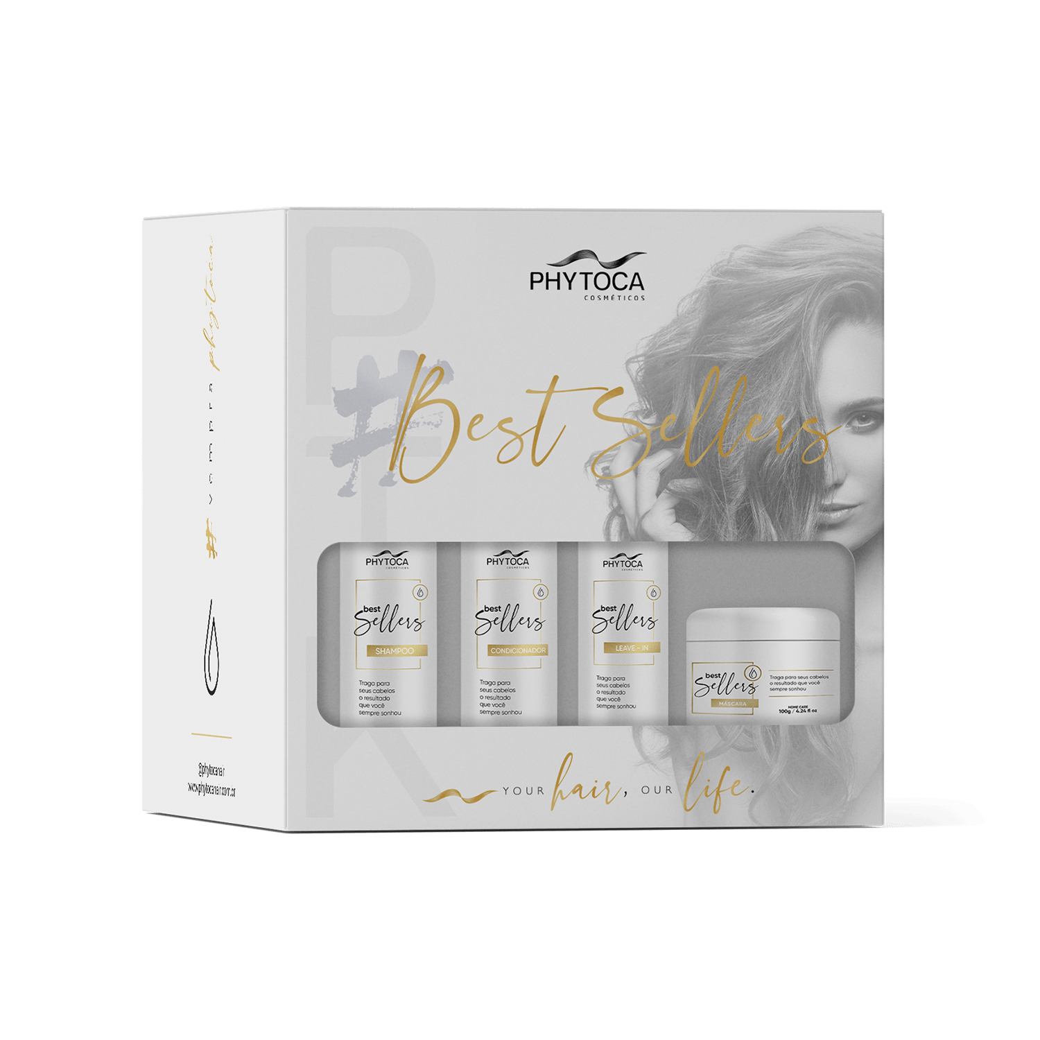  Phytoca Kit Best Sellers - Shampoo Every Day + PH Balancer + Máscara Recovery  + Leite de Pentear 