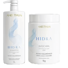 Aneethun Kit Hidra -Shampoo Hidra Com Ácido Hialurônico 1000ml 1litro + Máscara 1kg
