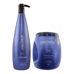 Aneethun Kit Linha A Máscara 1 KL + Shampoo 1 Litro