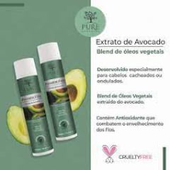 Shampoo e Condicionador Pure Orgânico Extrato de Avocado  - Cabelos Cacheados 