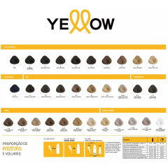 Kit Coloração Yellow + OX 20  4  Castanho Médio Frio - 60 ML