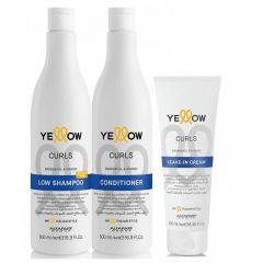  Yellow Kit Curls Proteção Shampoo + Condicionador + Leave -In Cream